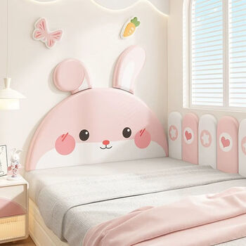 Xiyuante tatami soft bag wall children's room bedside back cushion soft bag girls and boys cartoon anti-collision wall stickers wainscot little pink rabbit bedside width 12 meters high 06 meters