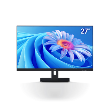 99% new aoc monitor 27-inch 2k qhd high-definition display ips wide color gamut three-sided micro-edge tuv eye protection commercial office learning computer expansion screen q27e12
