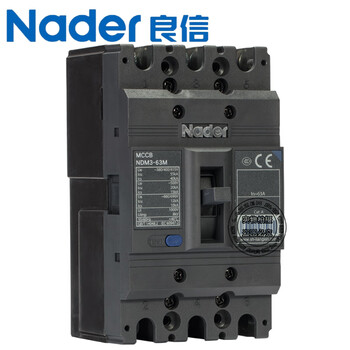 Nader shanghai liangxin ndm3-63l/63m molded case circuit breaker 4300b low voltage three-phase electric switch air switch ndm3-63l/3300 16a