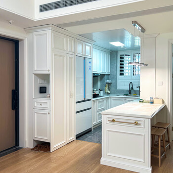 Renjuyi shunjiang kitchen integral cabinet american open kitchen cabinet island integrated cabinet solid wood painted cabinet main picture-island 1674mm*850mm*760mm