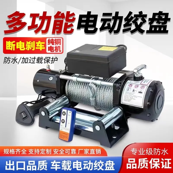 Lanyu electric winch 12v 24 volt electric hoist vehicle-mounted winch crane hoist self-rescue car winch 3500 pounds reinforced 12v (wire control)