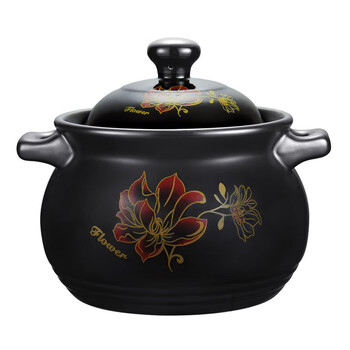Stew pot, high temperature resistant casserole, large capacity casserole, ceramic stew pot, soup pot, gas open flame, household gas decocting medicine, nasturtium 11.5l (about 11 people) enhanced version