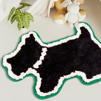 Flash mat cute cartoon puppy special-shaped plush bedroom carpet living room sofa blanket children's blanket room non-slip bedside blanket