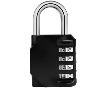 Hotun large password padlock indoor and outdoor door lock waterproof and rust-proof metal lock mg07-43h black