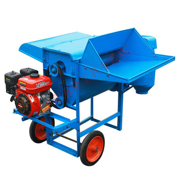 Yingtang household rapeseed threshing machine for agricultural soybeans, sorghum and sesame new threshing machine full feeding multi-functional threshing upgraded model new model 50+hand-pulled gasoline engine+wheel store manager