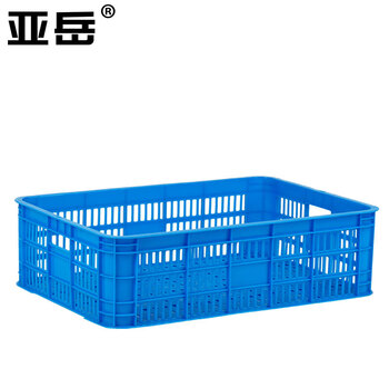 Yayue plastic basket frame turnover box thickened hollow storage box large express logistics basket livestock industry plastic frame storage box miscellaneous basket blue 600*410*190mm large quantity and good price