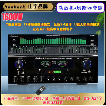 Shanyu shuanghuanniu dynamic pointer 7-channel high-power amplifier professional sound processing high-end eq equalizer set amplifier player
