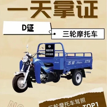 Driving kung fu foshan guangzhou driver's license test for one person and one car d license three-wheel motorcycle e license d license three-wheel motorcycle class