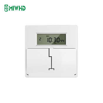 Miwhd type 86 timer switch panel wall-mounted time control switch control advertising light timer 10a white + two circuit