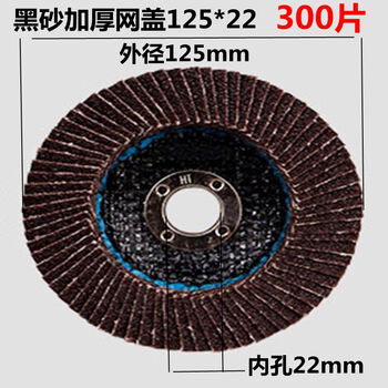 温以嘉定制百叶片磨光片125砂布轮150角磨机砂纸抛光片千叶片打磨片百叶 黑砂 加厚 网盖125*22 300片/箱