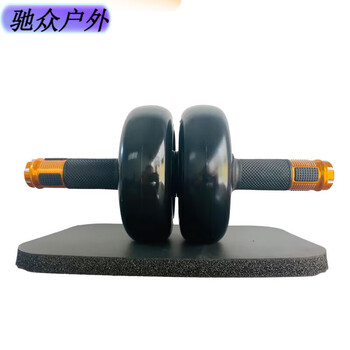 Bai chaojian abdominal wheel single and double wheels with bearings for home use for men and women, belly reduction roller pulley and abdominal muscle wheel, universal korean wheel black double wheel abdominal wheel, regular version without hand guards and kneeling pads