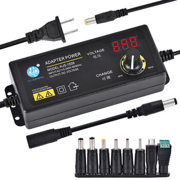 Voltage regulator 3-24v adjustable adapter-1509 dimming 3-12v5a household 3-36v adjustable power supply 3-12v5a 60w +8 conversion heads