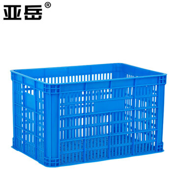 Yayue plastic basket frame turnover box thickened hollow storage box large express logistics basket livestock industry plastic frame storage box miscellaneous basket outer 520*365*310mm blue