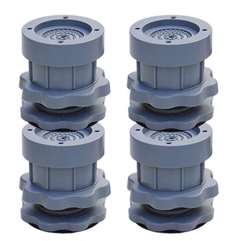 Liofeng washing machine foot pad height adjustable anti-slip anti-shock refrigerator furniture appliance base bracket storage shelf 021 gray_(4 pieces) height 8-10cm