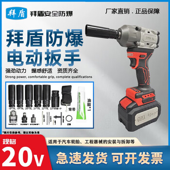 Baidun explosion-proof electric wrench brushless high-torque tire auto repair tool chemical factory air cannon socket impact wrench ypex-dbs/5.0cgb