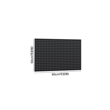 Shijanu gaming room metal perforated shelf black wall storage decorative display rack ambient light matte black 80 50cm free short hooks*4