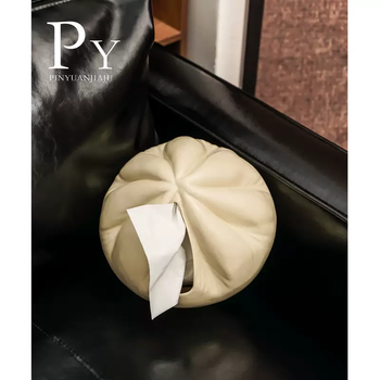 Yusenyi cute creative tissue ornaments croissant box ins songyan.com dressing room living room light high luxury storage red value py055 steamed bun tissue box white