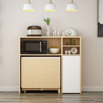 Lannisen dining table and chair combination nordic simple home dining table modern small apartment multi-functional telescopic folding dining table a sideboard 1.5 meters