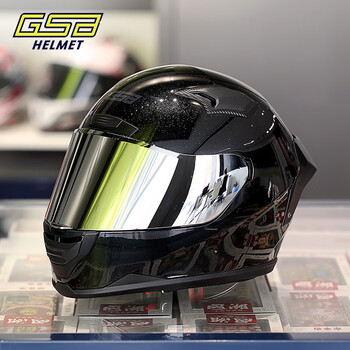 Gsb motorcycle helmet winter anti-freeze and warm 3c electric vehicle motorcycle commuter pedal helmet men's and women's helmet gsb371 flash black plus a silver-plated lens + sf express xl (recommended head circumference 58-59)