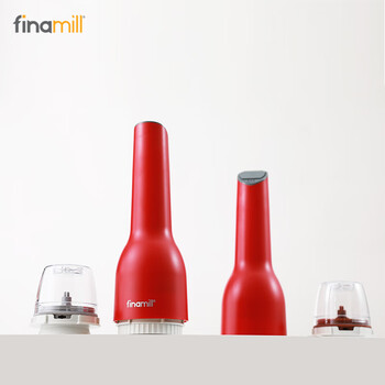 Finamill electric spice grinder pepper sea salt seasoning grinder ginger yan the same thickness adjustable rechargeable red