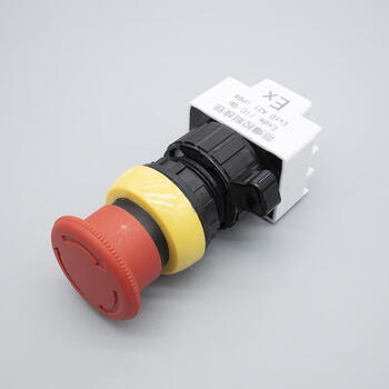 30mm explosion-proof ba8030 control metal plastic button switch emergency stop knob buzzer indicator 24220 plastic head-emergency stop button switch