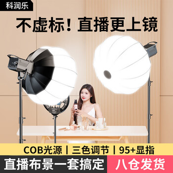 Kerunle cob highlight light live photography led fill light sun lighting photography light shooting soft light ball light studio photography equipment camera props anchor beauty set