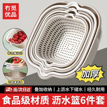 There are no high-quality vegetable washing baskets, drain baskets, double-layer fruit baskets, vegetable washing basins, kitchen water filter baskets, sieves, and vegetable cleaning tools.