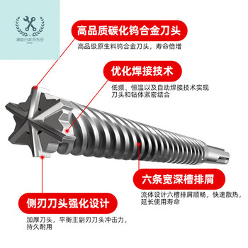 Lnga landgre five-pit six-edged electric hammer impact drill sds-max reinforced concrete stone for bosch hilti machines five-pit (six-edged) 28*400mm