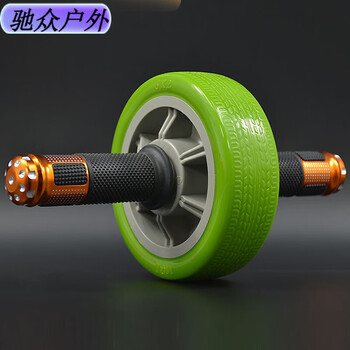 Bai chaojian abdominal wheel double wheel bearing men's abdominal muscle home training device slimming belly fitness equipment green mickey single wheel ordinary version without hand guards and kneeling pads