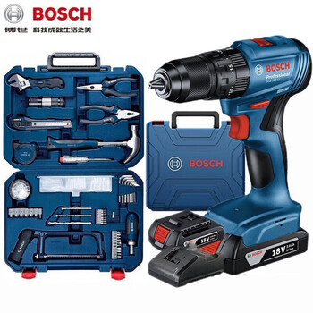 Bosch (bosch) electric drill electric screwdriver gsb185-li professional grade lithium battery brushless rechargeable impact drill crystal steel drill 2.0ah dual electric bosch tool box 108-piece set
