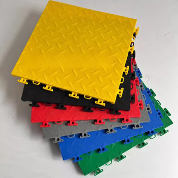 Junkis auto repair floor 4s shop new energy insulated floor mat factory workshop pvc industrial lock floor 33.5*33.5*1.5 cm