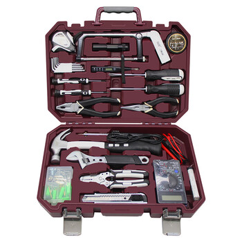 Red household toolbox set electrician hardware repair combination multifunctional household daily repair 84-piece set 25-piece telecommunications tool set
