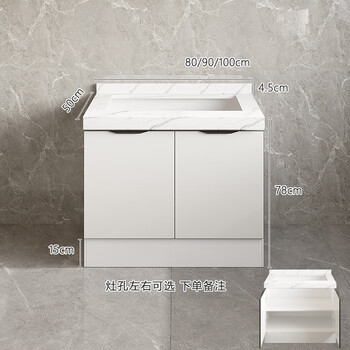 Wen yijia slate solid wood cabinets marble storage cabinets modern simple assembly home kitchen stove integrated cabinet water 80 stove holes