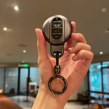 Suitable for bmw mini key cover countryman cooper key bag f54f55f56f60 shell buckle mini gray + rotating ring
