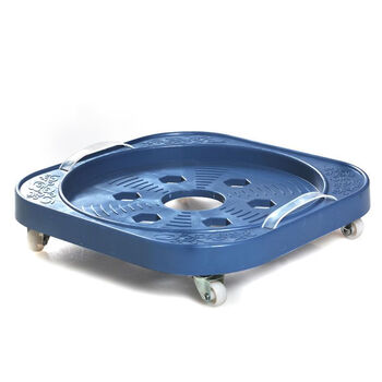 Wheeled flowerpot tray stainless steel universal mobile flowerpot wheeled bucket washing machine base storage rack round universal brake base 27cm