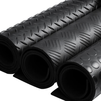 Rubber anti-slip mat black round buckle stripe anti-slip rubber plate 5mm insulating rubber pad rubber wear-resistant rubber floor mat width 1m * length 1m * thickness 3mm contact customer service for customization