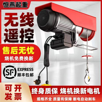 Hengyan electric hoist 220v household small crane 1/0.5 ton winch hoist winch lifting crane pa200 type 12 meters