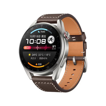 Huawei (huawei) watch 3 pro new sports smart watch hongmeng men's and women's sports watch titanium gray-brown leather strap