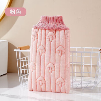 The bath towel version is not easy to hurt the skin, rub mud and take a bath. women's back rub bath gloves are double-sided. mushroom bath towel pink customization
