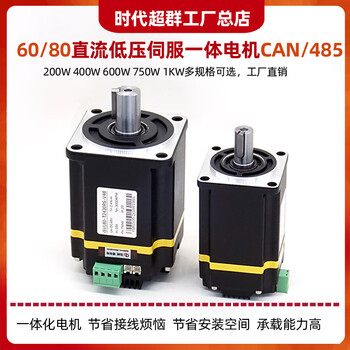 Yue changsheng era superior 24v48v low voltage dc servo motor all pulse 485/can communication built-in driver plus brake pulse +485