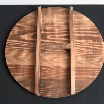 Qinkai wooden pot lid household pure handmade fir pot lid wooden lid water tank lid size casserole old-fashioned pot lid can be customized 52 burnt colors