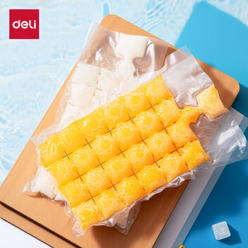 Deli disposable ice bag ice bag 50 pieces food grade ice cube bag with funnel self-sealing sealed ice cube mold