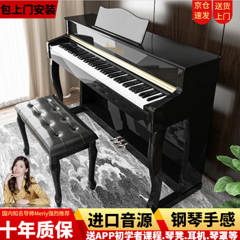 Hettich electric piano 88-key heavy hammer electronic piano for children, beginners, kindergarten teachers, professional adult home digital upright piano p-313 painted black - bluetooth - full hammer - with piano stool