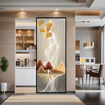 Customized nordic trackless ghost door bedroom door kitchen door sliding hidden door cream style art door aluminum alloy door style 1