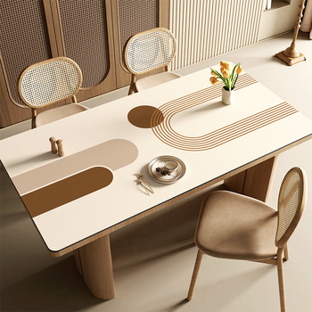 Oberai table mat waterproof and oil-proof dining table mat anti-scalding no-wash desktop protection mat coffee table mat household simple tablecloth cover yamashita plum tea 50*100cm