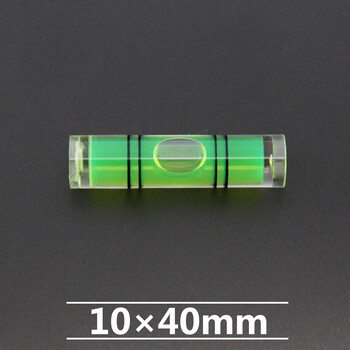 Plastic cylindrical level bubble high-precision measuring level mini small level bubble tubular level bubble 10*40mm cylinder