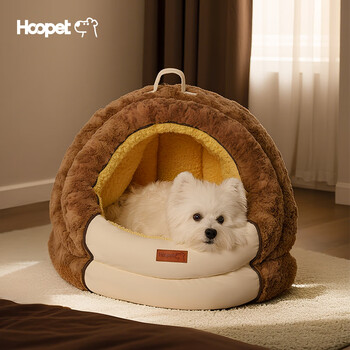 Huayuan pet (hoopet) puppy semi-enclosed kennel, cat kennel, kennel, safe, all-season, warm and soft kennel for cats and dogs in winter l