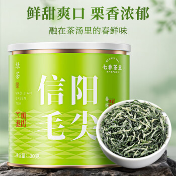 Qichun 2025 green tea xinyang maojian new tea henan specialty 30g small canned tea tasting