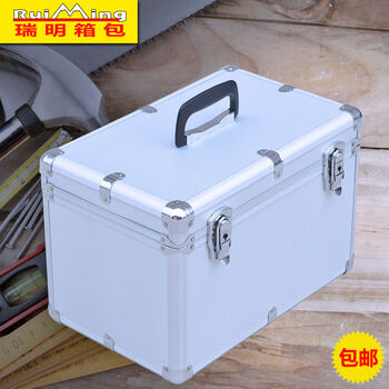 Xin liming spot aluminum box tool box portable absorption bottle sampling box water quality testing instrument table box small square 40*25*27cm empty box