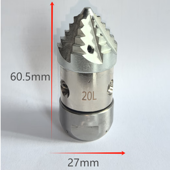 Water rat dredge head high pressure dredge rotating pagoda ground drill sewer mine puncture rat head large flow water ghost nozzle small pagoda ground drill 20l inner wire 3/8